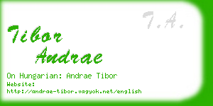 tibor andrae business card